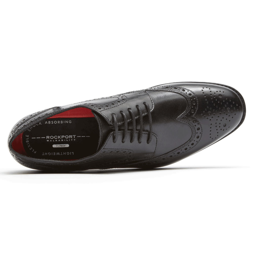 Rockport Singapore Mens Lace Up - Style Purpose Wingtip Black - XP8521730